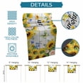 thumbnail image 6 of Summer Sunflowers Table Runner 70 Inches, Botanical Floral Butterfly Wooden Grain Bed Runner Dresser Scarves Tabletop for Indoor Outdoor Parties/Ceremony/Banquet, 13" x 70", 6 of 9
