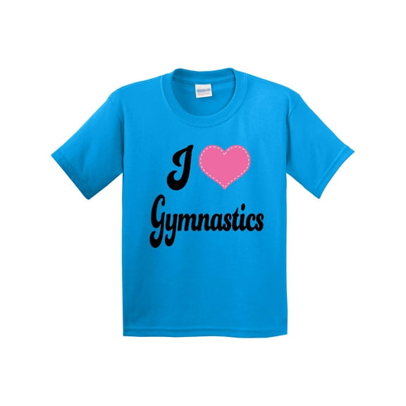 Inktastic I Love Gymnastics Youth T-Shirt