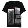 thumbnail image 1 of INC - Camiseta gráfica para hombre con diseño de edificio de 45 grados, color negro, talla mediana, 1 of 1
