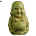 thumbnail image 2 of Yesbay Mini Unpainted Buddha Statues Wood Monk Figurine Home Decor, 2 of 8