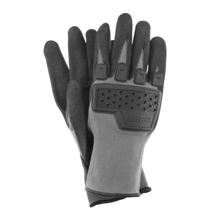 

HART Dipped Impact Safety Workwear Gloves Gray/Black Adult Men Size Extra Large