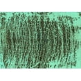thumbnail image 1 of Ahgly Company Machine Washable Indoor Rectangle Abstract Turquoise Blue Modern Area Rugs, 2' x 4', 1 of 4