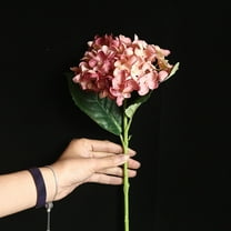 hengsof Hydrangea Artificial Flowers, Champagne Faux Hydrangea Flowers, Full Heads Silk Fake Flowers with Stems for Wedding Bouquet Home Party Decor Centerpieces Floral Arrangements