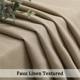thumbnail image 3 of OVZME Bethany Faux Linen Curtains Tier 36 Inch Length 2 Panels Set, Camel Textured Cafe Curtains for Bathroom Basement Window Shades, Solid Rod Pocket Short Light Filtering Curtain Panels, 30"Wx36"L, 3 of 5