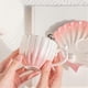 thumbnail image 2 of Ceramic Coffee Mug with Saucer, Pearl Shell Cup, Cute Coffee Mugs for Office and Home, for Tea Latte, 2 of 5
