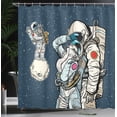 thumbnail image 4 of Ambesonne Astronaut Shower Curtain, Romantic Couple in Space, 69"Wx70"L, Multicolor, 4 of 5