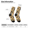 thumbnail image 6 of Uemuo Mushrooms Honeycomb Pattern Women's Crew Socks, Soft Durable Breathable Moisture-Wicking with Odor Control Cotton socks, 6 of 9