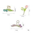 thumbnail image 4 of US 1~2 Pack Tulip Floral Enamel Large Metal Hair Claw Flower Blossom Hair Clips, 4 of 5