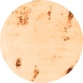 thumbnail image 1 of Ahgly Company Indoor Round Abstract Orange Modern Area Rugs, 7' Round, 1 of 4