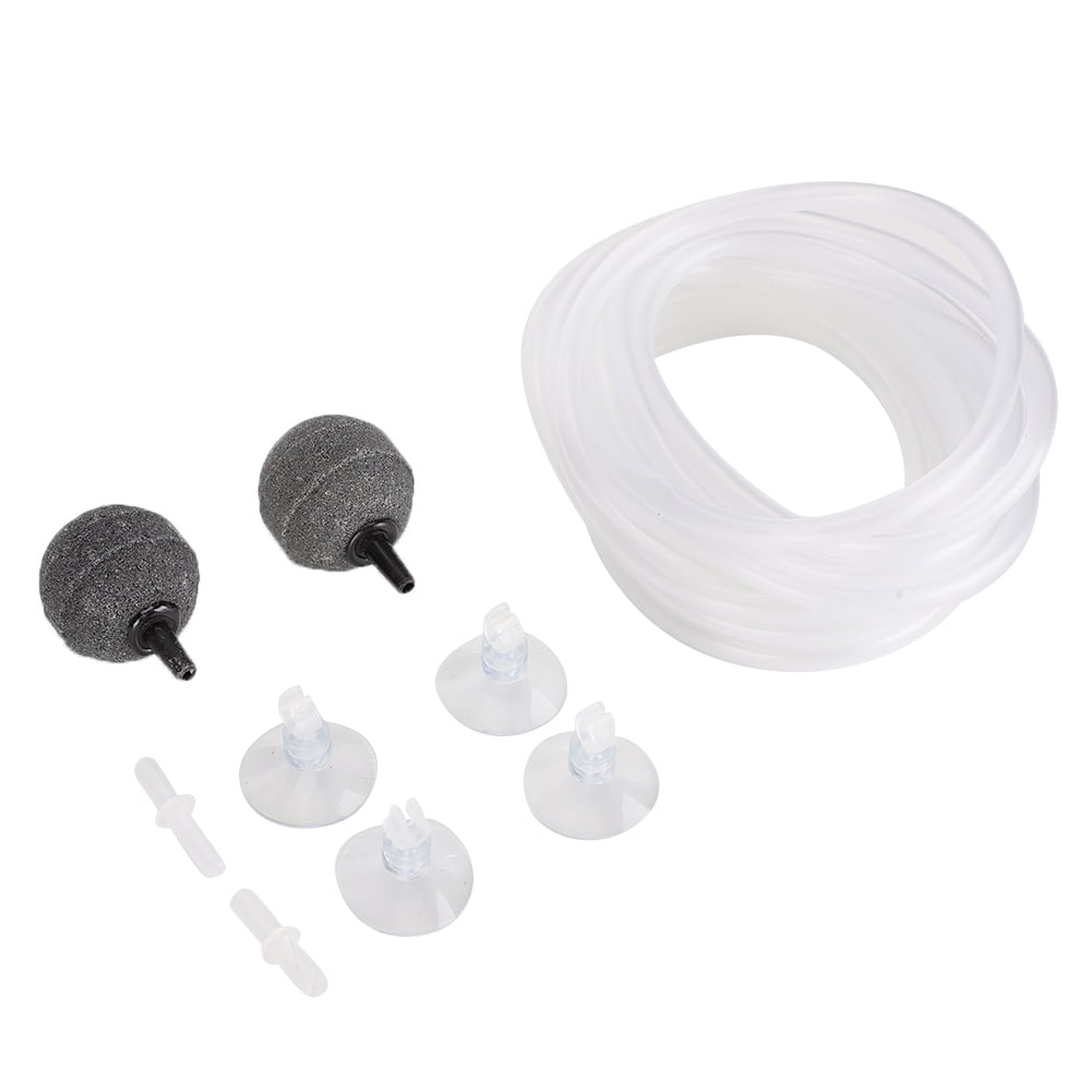 Premium Aquarium Oxygen Pump Accessory Kit Featuring Bubble Stone Flexible Air Hose Reliable Suction Cup Holders Check Valve and Aeration Device for Optimal Fish Tank Water Circulation