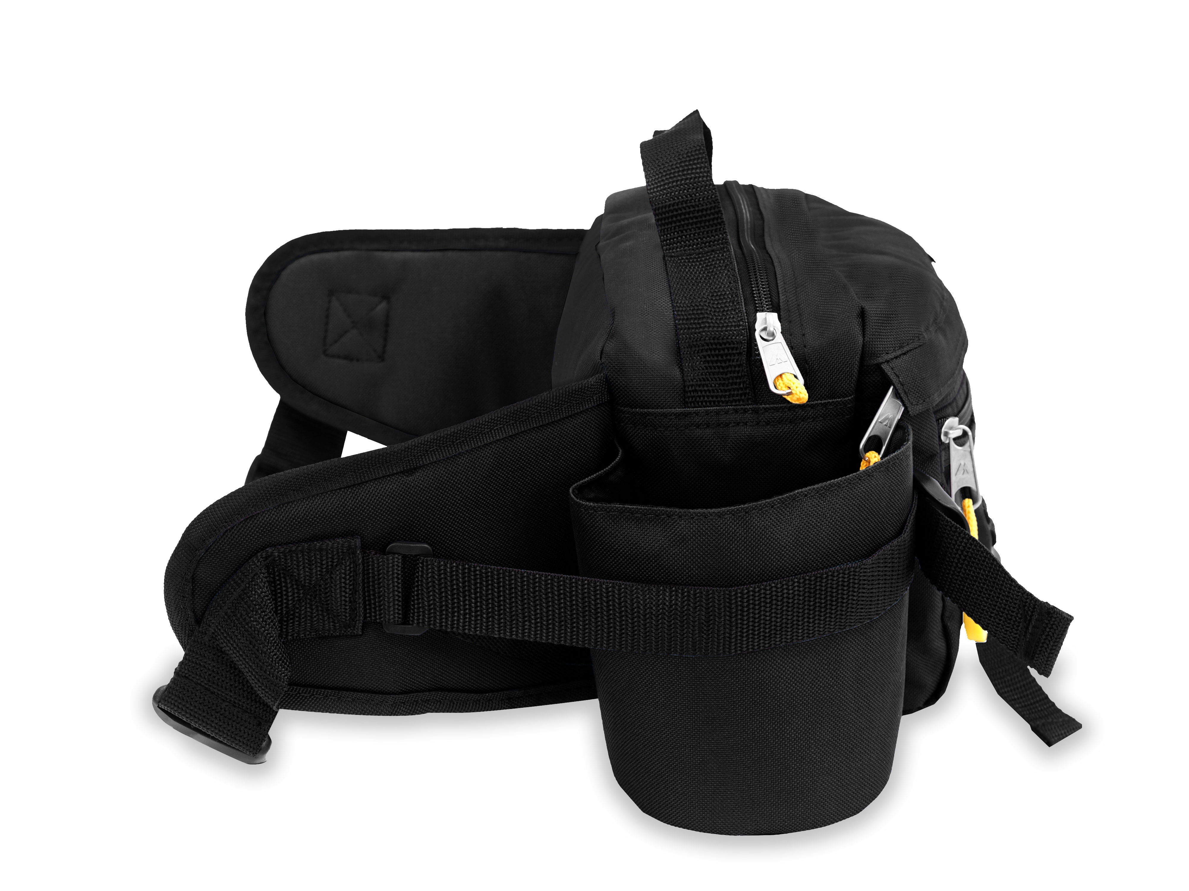 Everest Dual Bottle Insulated Unisex Waist Pack, Black - Walmart.com