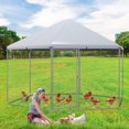 thumbnail image 4 of Costway Grand Poulailler à Entrée Piétonne, Cage à Volaille Galvanisée Robuste avec Couvercle Imperméable, 4 of 10