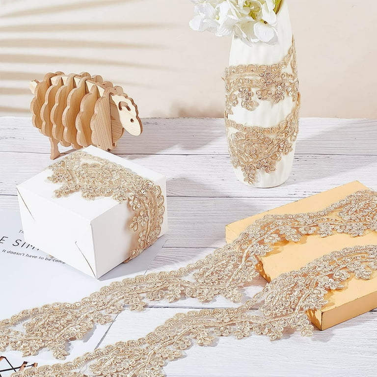 lace trimmings for dresses Cotton Lace Trim 10 Yard Ivory Flower Water Soluble Ribbon Edge Dress Clothes Cuff Neckline Sewing Fabric 1019175M4F300