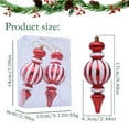 thumbnail image 3 of Miyuadkai Christmas Tree Decoration Gourd Pendant, 2Pcs Finial Christmas Tree Ornaments Glittering Finial Drop Hanging Decorations Plastic Red and White Gourd Shape Xmas Pendants for Holiday Decor, 3 of 8