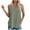 Mint Green, variant on Admvng Summer Tops for Women Casual Solid Color Sleeveless V-neck Hem Curved Pullover S-2XL
