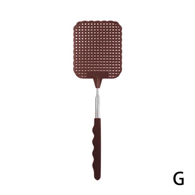 Retractable Plastic Fly Swatter Stainless Steel Lever J9R8
