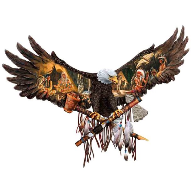 Juego de pintura de diamante 5D para niños adultos de 30 x 40 cm, diseño de águila india, manualidades de bordado de diamantes, juego de pintura de diamantes de imitación de cristal en lienzo, adecuad