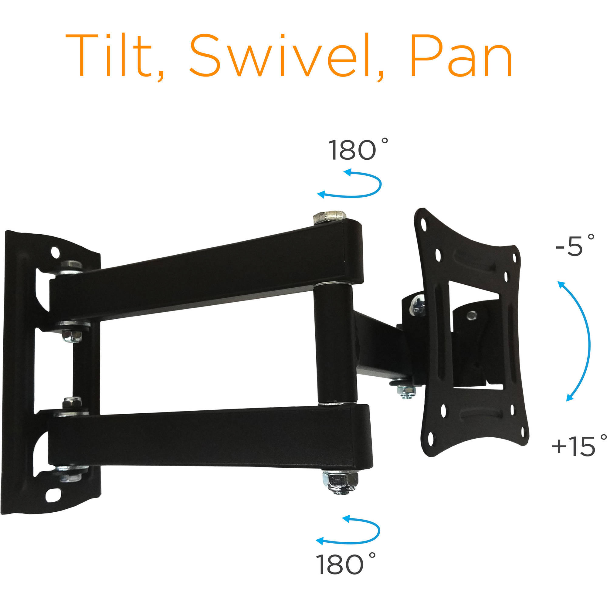 Ematic TV Wall Mount Kit for 10"-27" TVs up to 44 Pounds with HDMI Cable EMW2301 - image 3 of 6