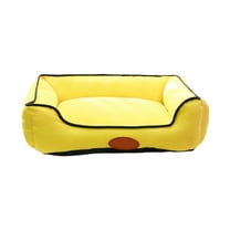 Cute Cat Couch for Pets - Fluffy Cat Beds Soft Fleece Fuzzy Cats beds for Indoor Cats,Easy to Wash Small Dog Bed with Side, Large Rectangle Kitten Bed Cuddle Puppy Bed with Anti-Slip Bottom,9inch