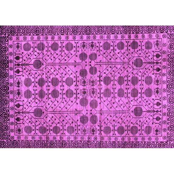 Ahgly Company Indoor Rectangle Southwestern Purple Country Area Rugs, 4' x 6'