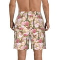 thumbnail image 3 of Naloa Rose Flowers Men's Beach Shorts, Surfing shorts, Swim trunks, Quick Dry Swim Trunks for Surfing Beach Fun - Large, 3 of 9