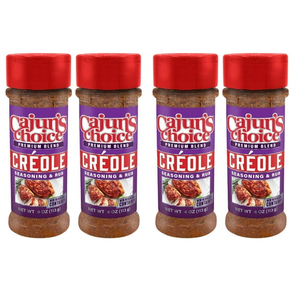 Cajun’s Choice Creole Seasoning Blend, All-Purpose Spice, 3.8 oz Jar, 4 Pack