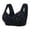 Black, variant on Womens Plus Size Underwear Floral Print Seamless Front Closure Wireless Push Up Bra Black 54