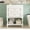 White, variant on 24" Retro Elegant Bathroom Vanity with Storage, Modern Minimalist Bathroom Vanity with Open Shelf, Freestanding Storage Cabinet with Ceramic Sink for Bathroom, White