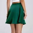 thumbnail image 5 of Generic Women Summer Wrap Skirt Casual High Waist Self Tie Skirts Stretchy Flared Trendy Comfy Flowy Tennis Skater Skirt, 5 of 6