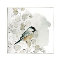 Stupell Industries Finch Bird Perched Soft Botanicals Animals & Insects Painting Unframed Art Print Wall Art