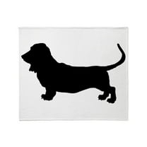 CafePress - Basset Hound Silhouette Throw Blanket - Soft Fleece Throw Blanket, 50"x60" for All Ages