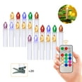 thumbnail image 2 of 20 PCS Flameless Candles with Remote Control Realistic Color Changing LED Candles Battery Powered Christmas Tree Flickering Taper Candle Lights with Clips for Wedding Party Decoration, 2 of 8