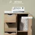 thumbnail image 5 of HOMCOM Freestanding Storage Cabinet, Bathroom Floor Cabinet with 4 Drawers and Door, Oak, 5 of 9
