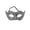 B002- Silver, variant on Black Eye Mask Half Mask for Halloween Masquerade with Elastic Strap 8X3.5 Inch, for Women and Men Ideal for Halloween Mask And, Adult Halloween Party Favors