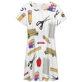 thumbnail image 3 of Teacher & School Item Mix Three Dress Summer Street Style Dresses Female Short Sleeve Printed Sundress, 3 of 7