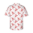 thumbnail image 3 of Daiia Lobsters And Sea Stars Hawaiian Shirt for Men Gentle Cotton Regular Short Sleeve Casual-Medium, 3 of 9