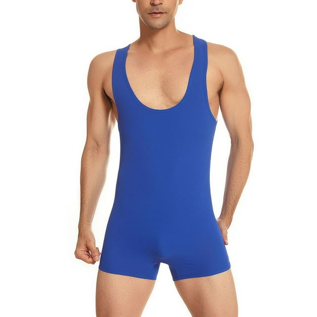 Justaucorps de Lutte pour Hommes Extensible Couches de Base Boxeur Camisole Justaucorps Athlétique