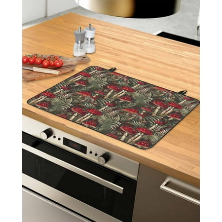 

Red Mushroom Stove Top Covers for Electric Stove Heat Insulation Fireproof Glass Cooktop Cover Counter Top Glass Stove Cover for Prevent Scratches 24 x21 Spring Mushroom Summer Botanical