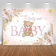 thumbnail image 1 of Fondo de oso de niña, fondo de hierba de pampas bohemia rosa, podemos esperar, mesa de pastel para fiesta de baby shower, 1 of 4