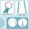 thumbnail image 5 of Resenkos Cushioned Hammock Swing Chair with Hanging Kit-Turquoise, Hanging Swing Chair, Use Indoor, Outdoor, Chair, Patio, Porch, Garden, Meditation, 5 of 6