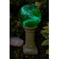 thumbnail image 2 of Echo Valley Emerald Green Swirl Illuminarie 10 inch Hand Blown Glass Outdoor Garden Gazing Ball, 2 of 2