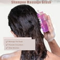 thumbnail image 5 of Unique Bargains 2 in 1 Body Brush Hair Scalp Massager Silicone Body Scrubber Camouflage Purple, 5 of 7