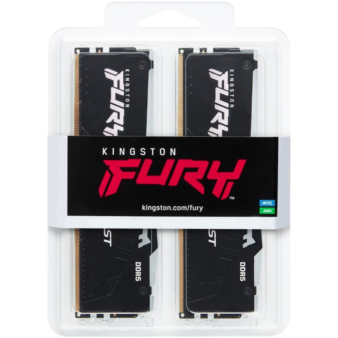 Kingston FURY Beast RGB 64GB DDR5 RAM Kit - 2 x 32GB, 5200 MHz