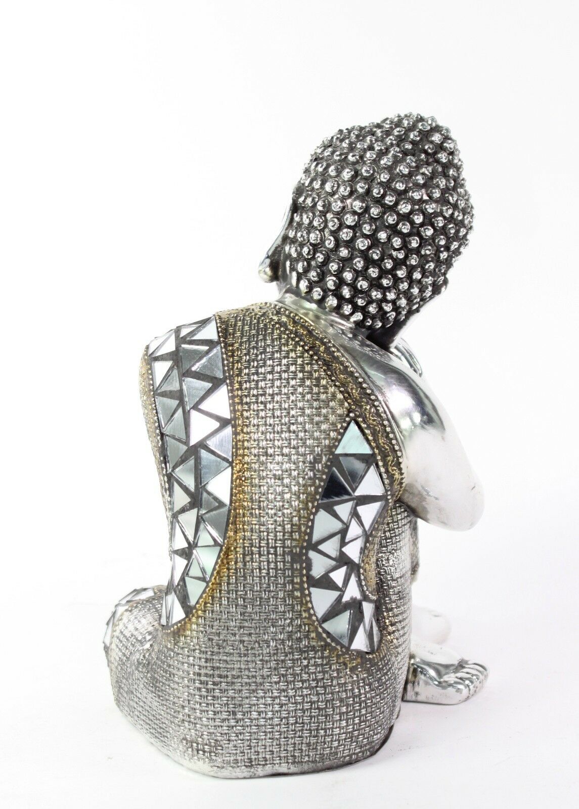 Feng Shui 6.5" Electroplated Resting Meditating Buddha Figurine Peace Statues G16501