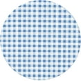 thumbnail image 3 of Round Fitted Tablecloth 44 Inch, Blue White Gingham Fitted Round Table Cover Fitted Tablecloth Comfortable Table Cloth Decorative Fabric Table Cover for Buffet Table, Parties, Holiday Dinner, Wedding, 3 of 8
