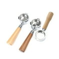thumbnail image 5 of 51mm Coffee Bottomless Portafilter with Filter Basket & Wooden Handle Replacement for Delonghi EC680 EC685 Coffee Machine Tool Reusable Alloy Filters Coffee Extraction Accessories, 5 of 6