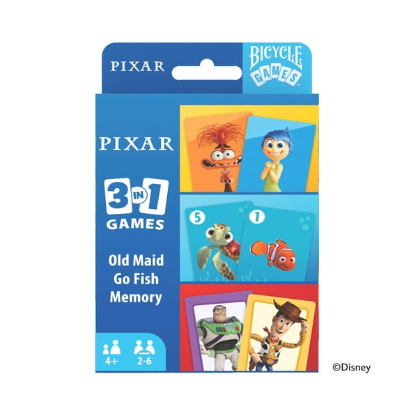 Bicycle Disney Pixar 3 in 1 (Memory/Go Fish/Old Maid)