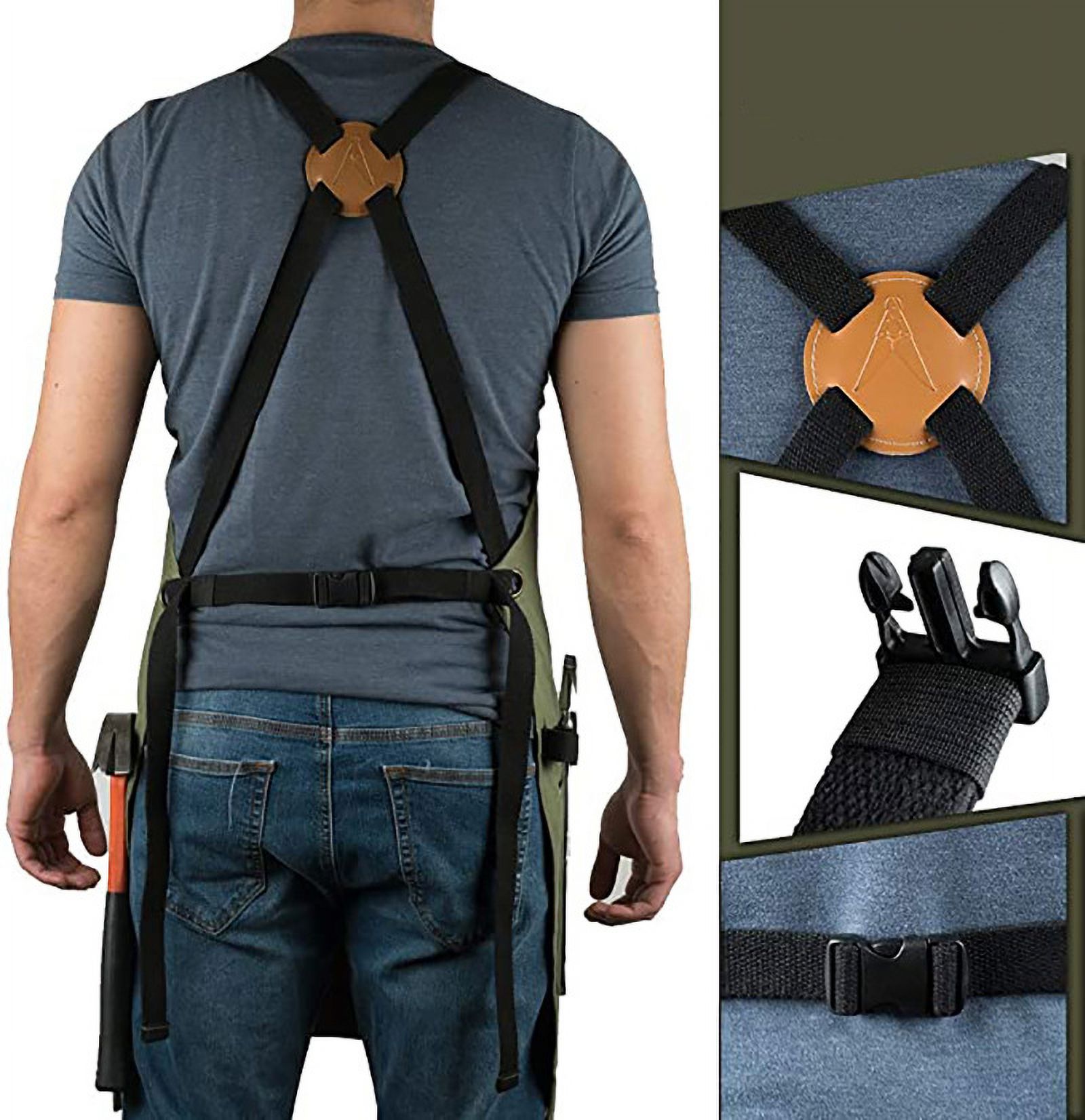 Chef, BBQ and Work Apron with Bottle Opener and Hand Towel - Durable  Cotton Canvas, Brass Hardware and Cross Back Straps - For Men, Women, Grilling, and Cooking
