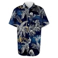 thumbnail image 4 of Men's Hawaiian Shirt Summer Short Sleeve Button Floral Print Casual Loose Fit Beach Hawaiian Shirts, 4 of 5