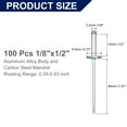 thumbnail image 2 of Uxcell 100Pcs 1/8"x1/2" Aluminum Blind Rivets, Large Flange Rivets Fasteners, Silver, 2 of 7